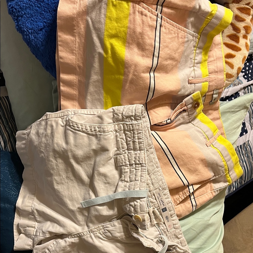 Kids Cream and Multicolor Shorts